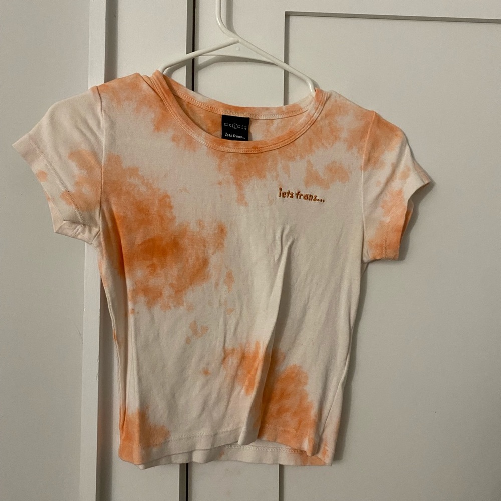 Urban Outfitter orange tie dye crop top